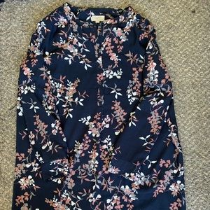 Loft navy floral dress